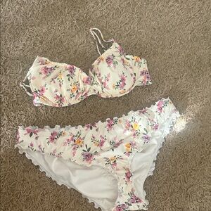 Shade & Shore Floral Bikini Set - Pink and Yellow